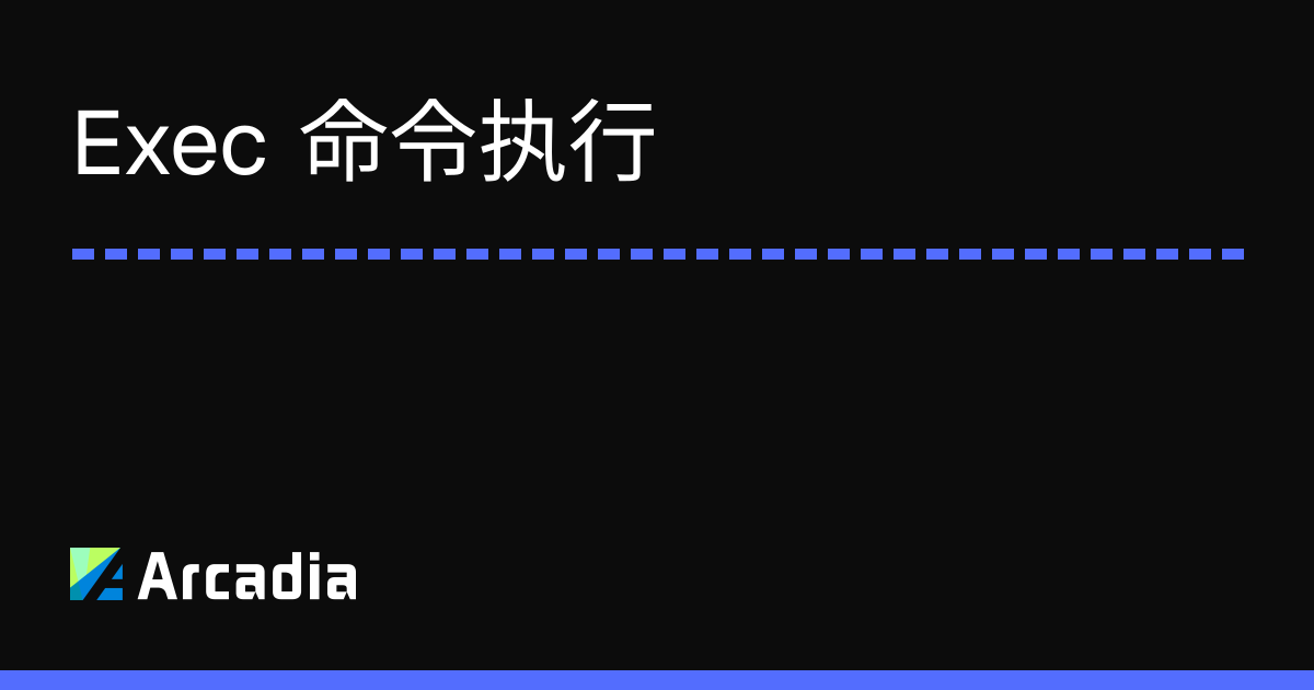 Exec 命令执行 | Arcadia